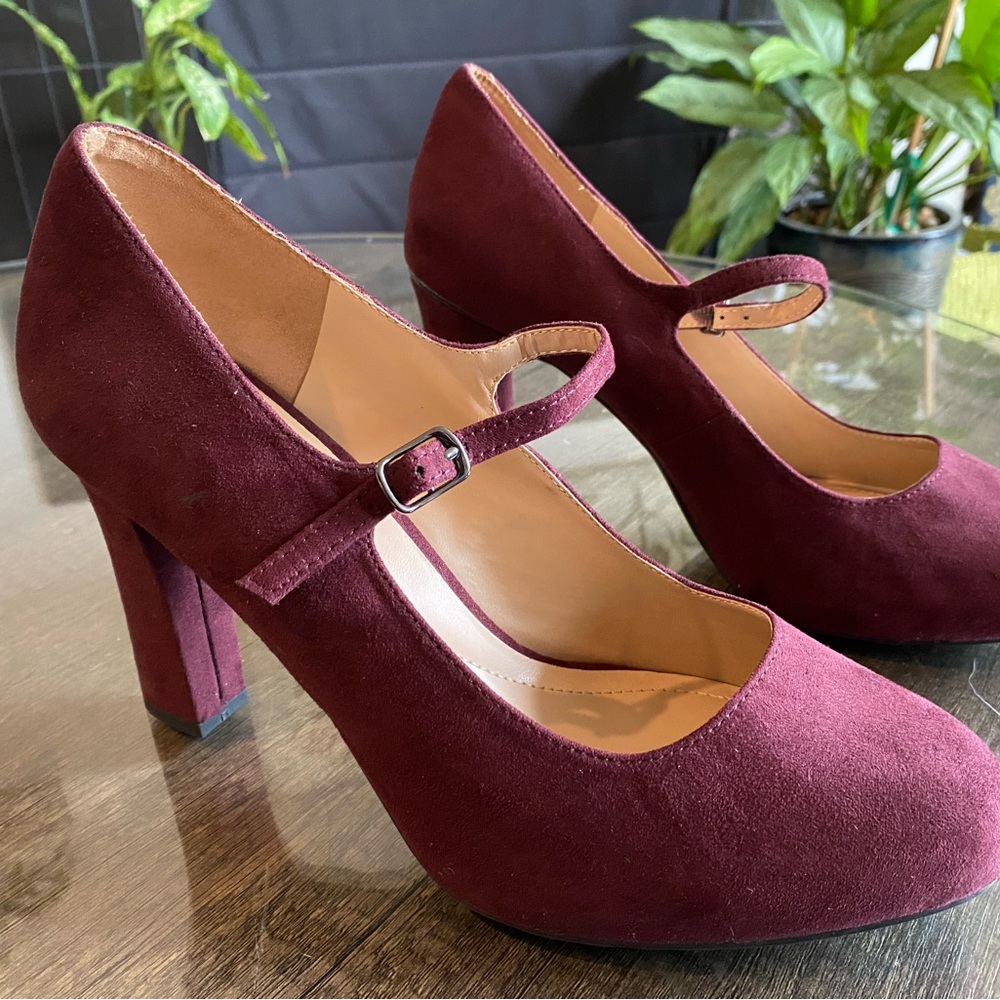 NWT Alfani Deep Burgundy Mary Jane Heels